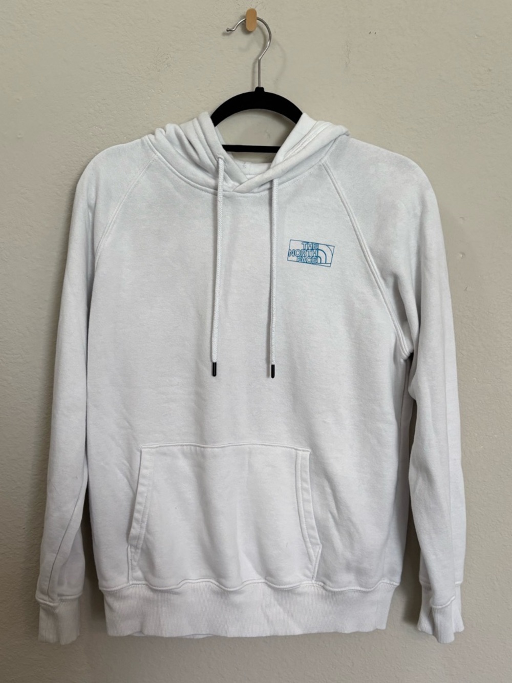 The North Face Multicolor Logo White Pullover Hoodie Sweatshirt Size Medium
